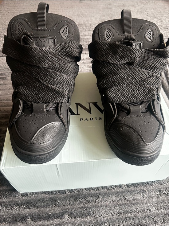 Lanvin Other - Lanvin Black Men’s High-Top Braided Lace Sneakers